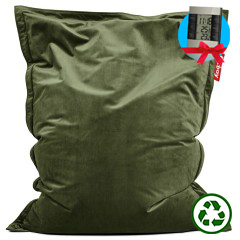Fatboy Original Slim Velvet Recycled Deep Green + meteo
